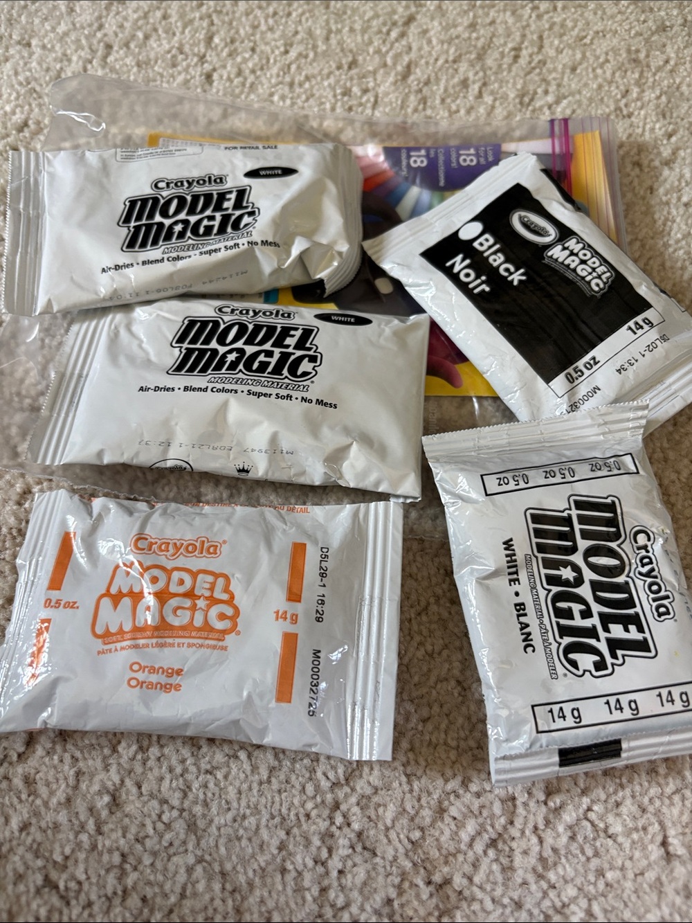 Crayola Model Magic Orange Black Lot 2.5 oz